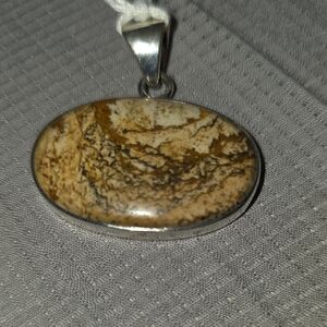 Elegant Sterlung Silver And Picture Jasper.